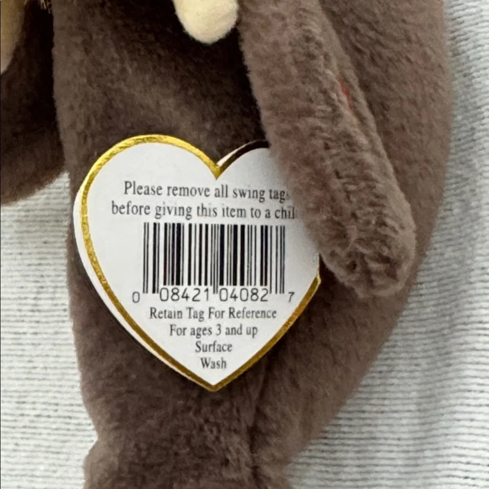 Ty Beanie Babies Yellow 1993 Quackers and 1996 Brown Jolly walrus Plush. (Mlb)